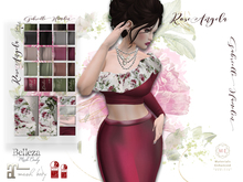 .::Pretty Rose Angela::. Cropped Top & Satin Band Skirt