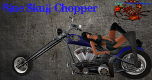 blue skull chopper 