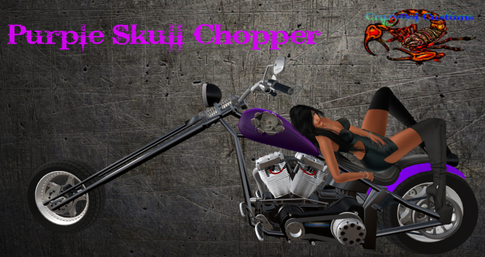 purple skull chopper crate