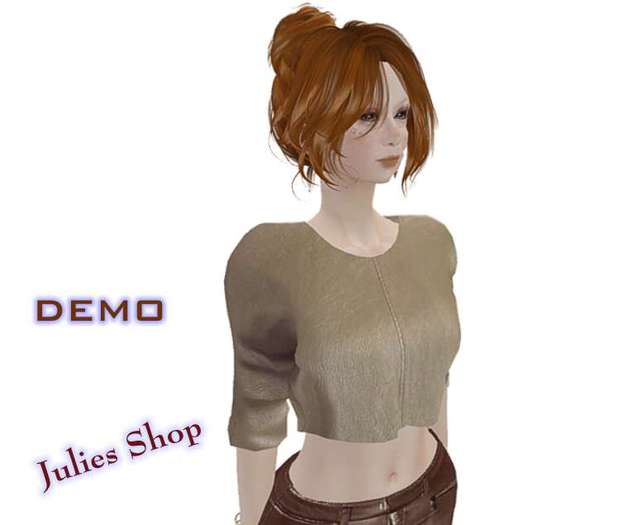 Simple tapa de cuero corto / desnudo * malla ( mesh ) adecuada y clásico DEMO