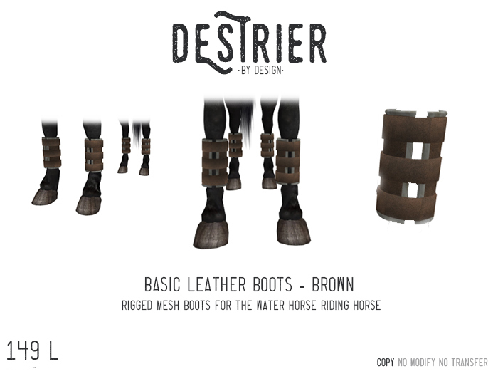 Destrier by Design - WHRH - Basic Leather Boots - Brown (Boxed)