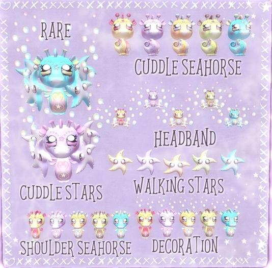 * My Cute Seahorse * Blue Cuddle stars RARE
