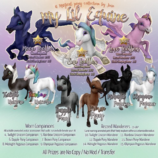 JIAN My Lil Equine 2. Sun Lootbox RARE