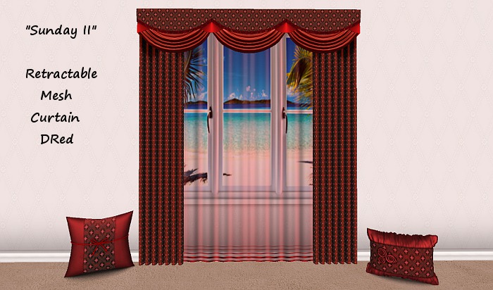 Sunday II Curtain - Retractable - DRed
