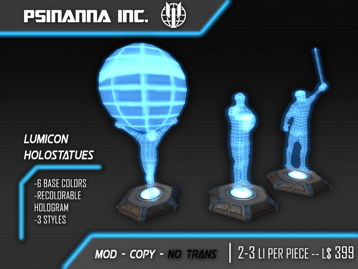PsiNanna, Inc. LumIcon Holo-Statue Set (BOX)