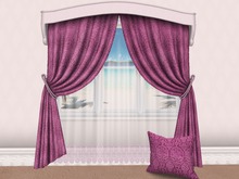 LUX 2 Drape Lace Curtain - Pink Velvet