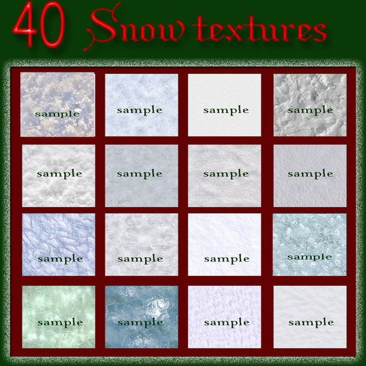 40 snow textures (2009Christmas textures)