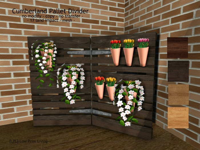 Cumberland Pallet Divider with Plants - texture changeable