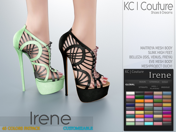 -KC- IRENE PLATFORMS / MAITREYA, BELLEZA, SLINK, EVE, TMP