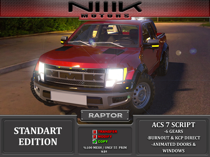 .:: RAPTOR V.02 (Standard Edition) ::. NMK MOTORS 2017 [BOXED]