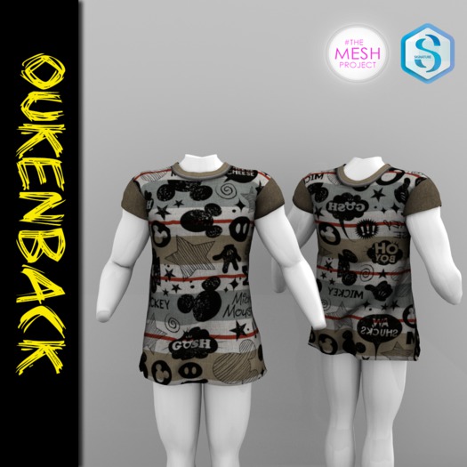 [OUKENBACK] Comic Long Shirt 