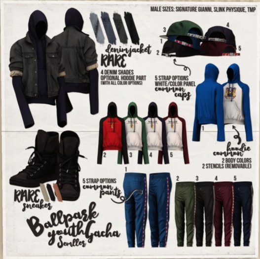 HOODIE 3 [SEMLLER BALLPARK YOUTH GACHA] ONESIZE