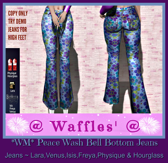 *WM* Peace Wash Bell Bottom Jeans