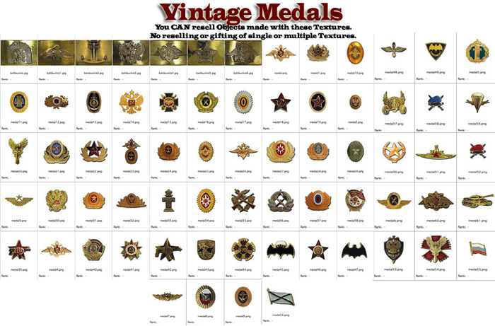 Shabby Chic Vintage Medals