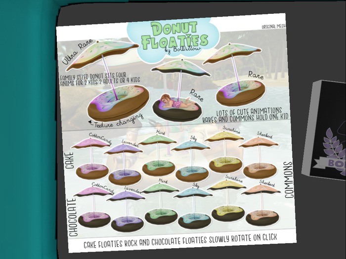 :BoWillow: {chocolate} Donut Floaties - Sherbert