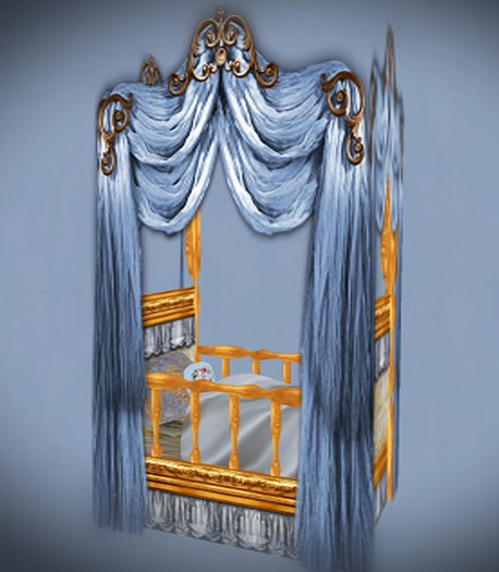 Blue Georgian Crib