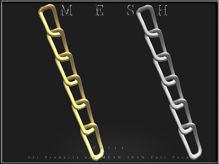 [Feliz] Chain No.2 - 6 Rings - ( Gold / Silver )  Micro MESH - Full Perm - 