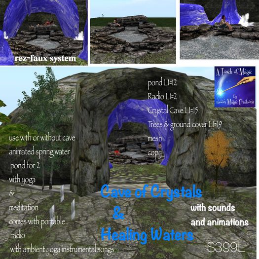Cave Of Crystals & Healing Waters Pond -Crate