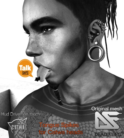 [DF] Catwa Tongue Spike- Onyx 