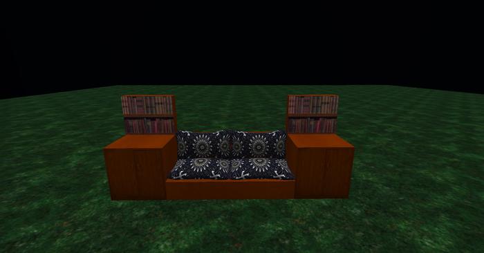 NOVA 1 COUCH & BOOKSHELF