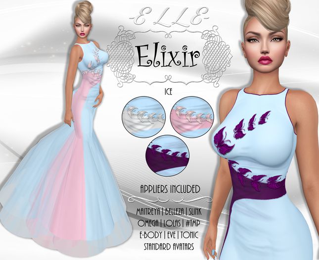 -E L L E- Elixir Ice - 3in1 Gown - Appliers Included!