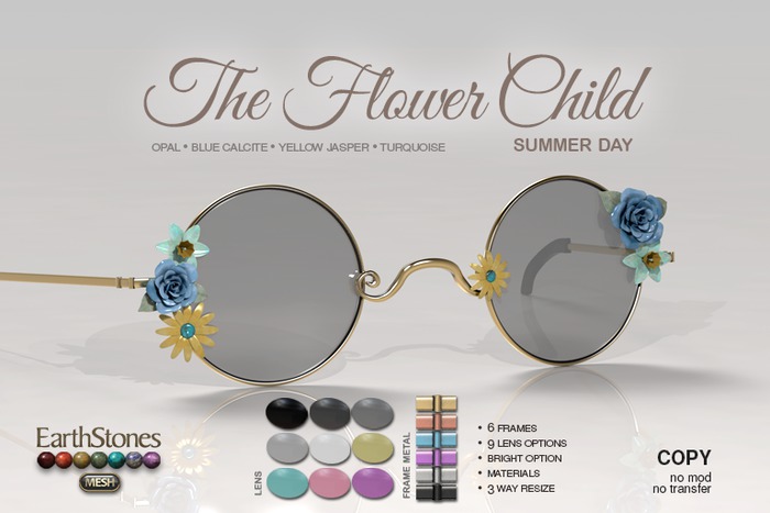 EarthStones Eyeglasses - The Flower Child - Summer Day