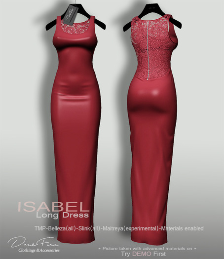 .:DarkFire-Isabel Long Dress-Red