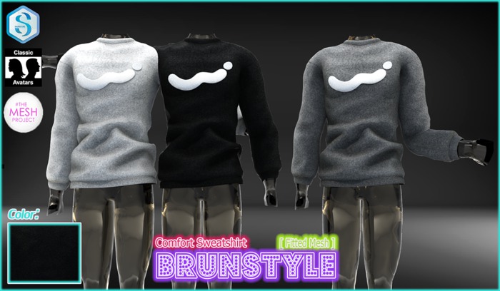 [BrunStyle] Comfort Sweatshirt (Fitted Mesh) - DEMO