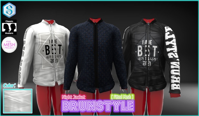 [BrunStyle] Night Jacket (Fitted Mesh) - White