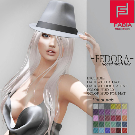 -FABIA- Mesh Hair  <Fedora> Unnaturals Tones
