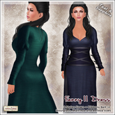 [V/W] Fanny II Teal & Sapphire Dress - Medieval Fantasy Gown for Mesh Avatars: Slink Hourglass, Maitreya & Belleza