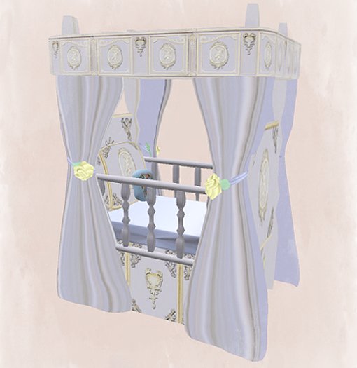 Blue Cherubs Crib