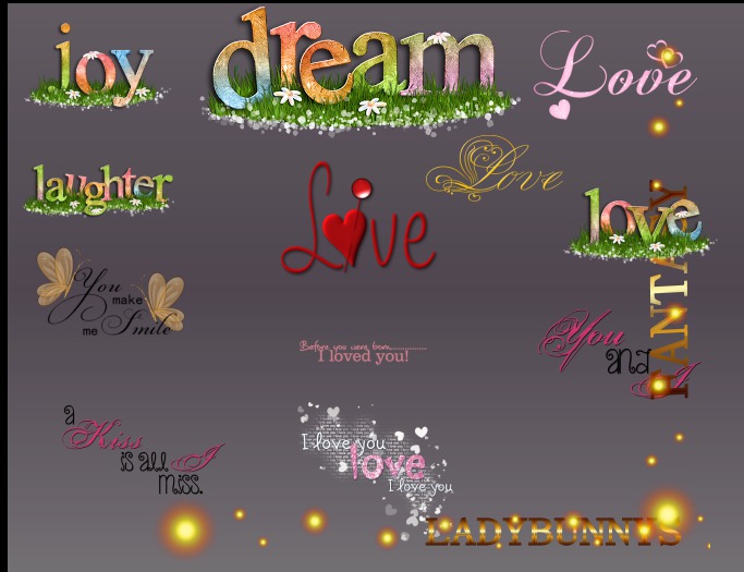**How About That....Texture!**Colors of Love Word Art {Full Perm Textures}