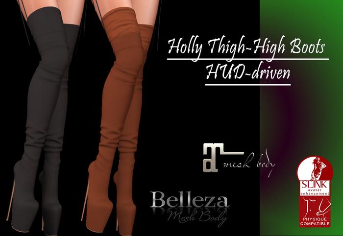 :Fluff: Holly Thigh-High Boots HUD-driven DEMO