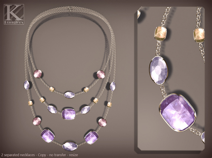 (Kunglers) miele necklace - Amethyst