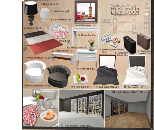 2. Tableau Vivant \\ WE in London - White lamp
