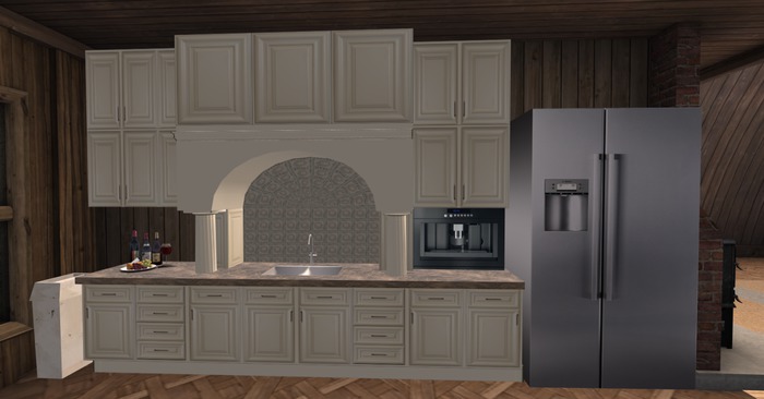 Kitchen Cabinets - Cream w/Sink
