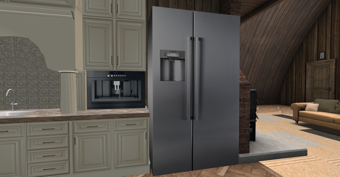 Stainless Steel Refrigerator - Dispenses