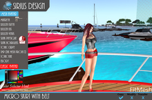 Sirius Design Micro Skirt with Belt with color hud Boxed