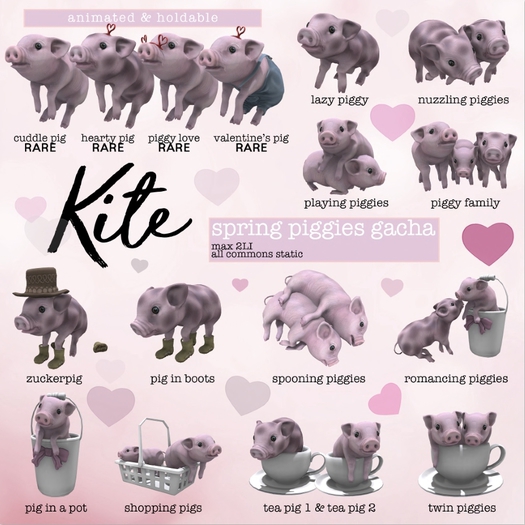 KITE - Spring Piggies - Piggy Love (add) RARE