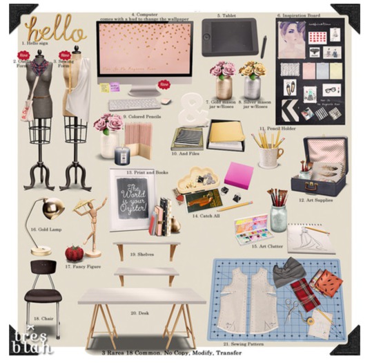 -tres blah- Workspace - Colored Pencils