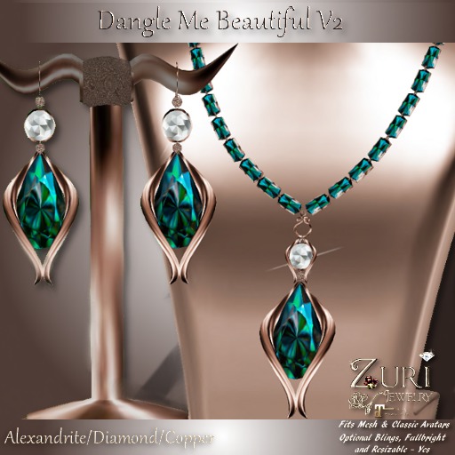 Zuri Rayna -Dangle Me Beautiful V2 Set - Alex/Dia/Copper
