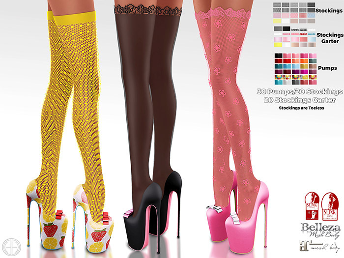 [hh] Demi Pumps with Stockings