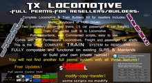 TX Locomotive 3.2 - THE BEST TRAIN SYSTEM IN SL- Complete Resell Train Building KIT!