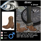 << PURE >> Pure Shoes - Henry (in Brown) [inworld price 99L$]