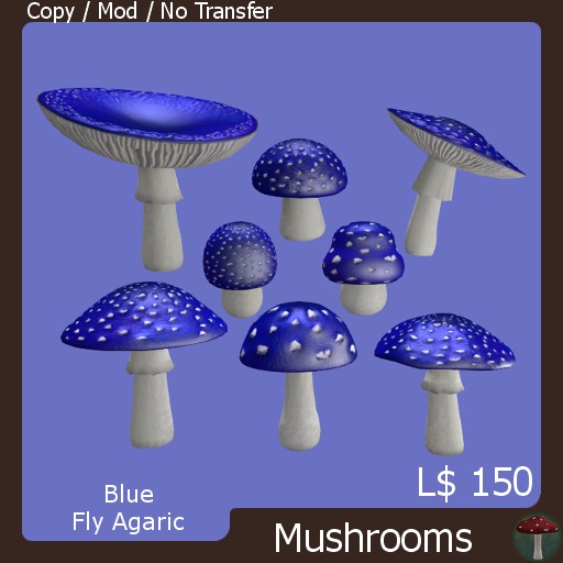 Blue Fly Agaric (Mesh / Materials)