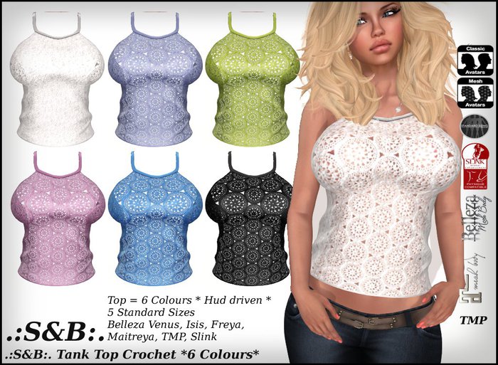 .:S&B:. Tank Top Crochet *6 Colours*