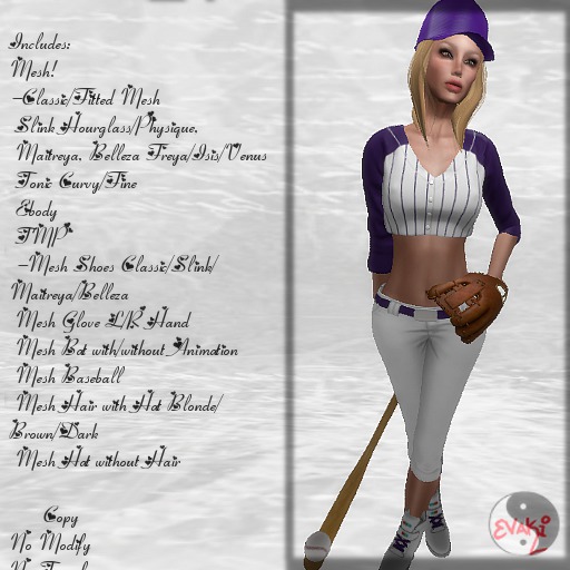 ::Evaki:: Mesh Softball Uniform Purple