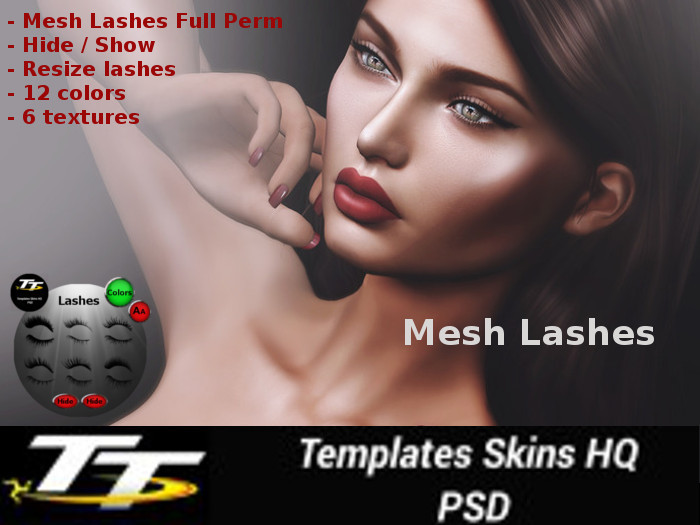 Second Life Marketplace - [TT] -Mesh Lashes / Hud Full Perm (wear)