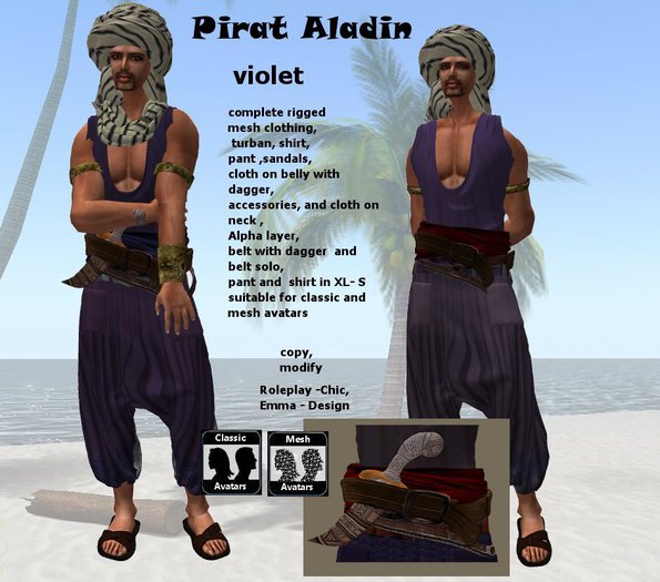 RP-Chic Pirat Aladin violet